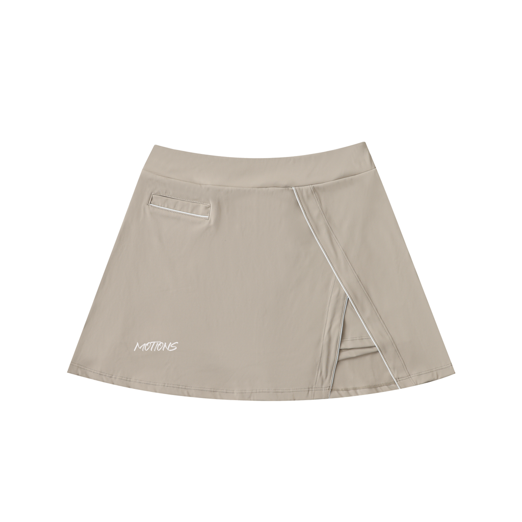 High-Waist Pocketed A-Line Skirt